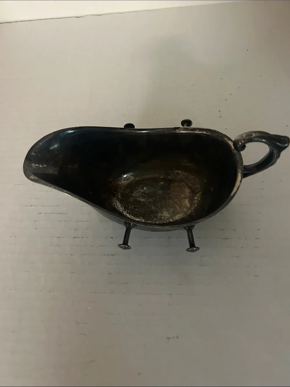 Silver-Tone Vintage Sauce Gravy Boat